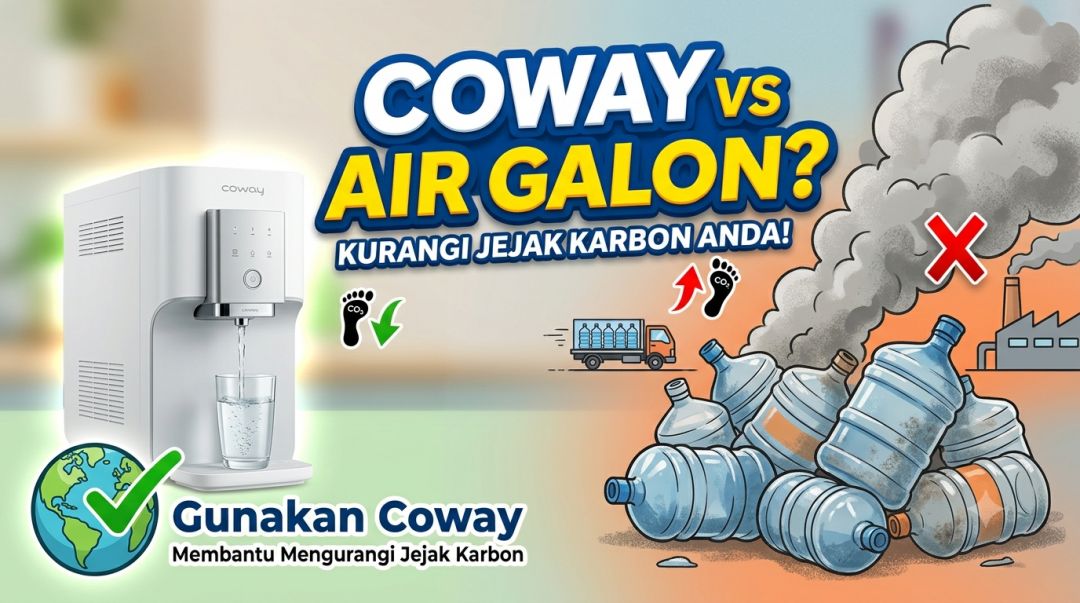 Menggunakan Coway Membantu Mengurangi Jejak Karbon Dibanding Terus Membeli Air Galon